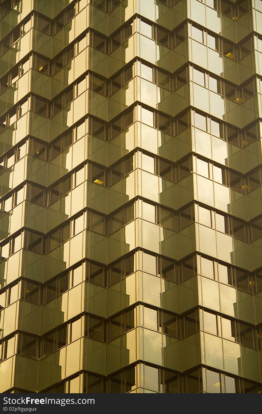 Blue glass of a modern building. Blue glass of a modern building