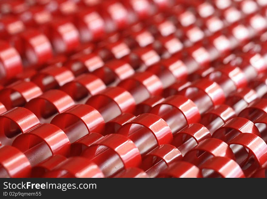 Abstract pictures in red plastic