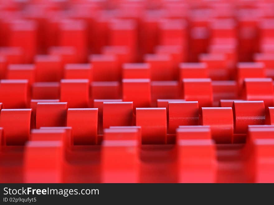 Abstract pictures in red plastic