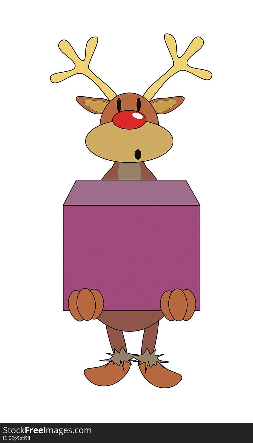 Deer with a box