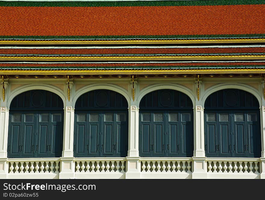 Windows, from the Grand Palace in Bangkok