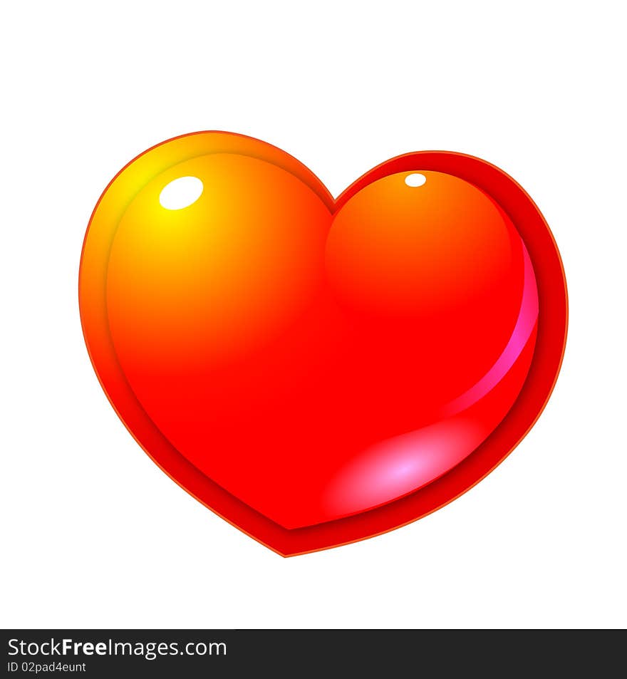 This bright red heart is a good choice for your ideas.