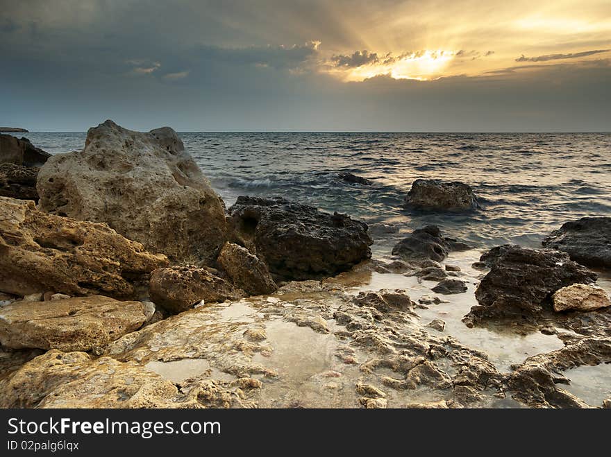 Beautiful sea landscape. Composition of nature.