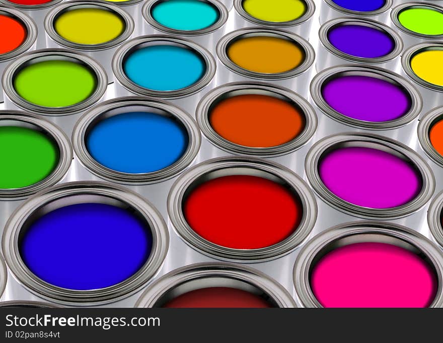 Image of multi color paint background. Image of multi color paint background