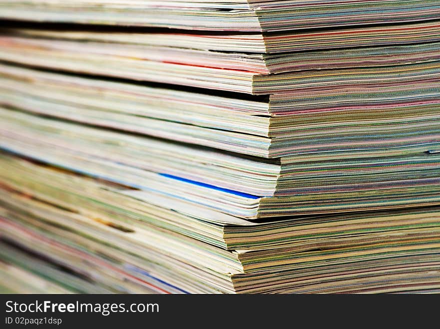 Magazines, close up