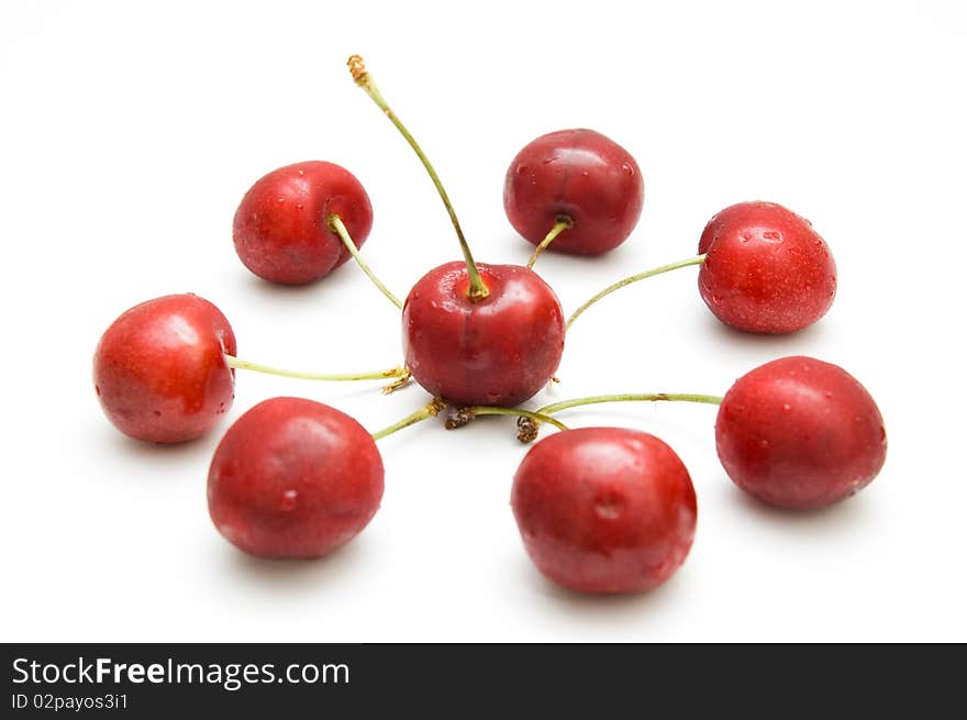 Cherries in pattern