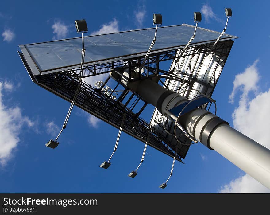 Big Billboard On Blue Sky Background