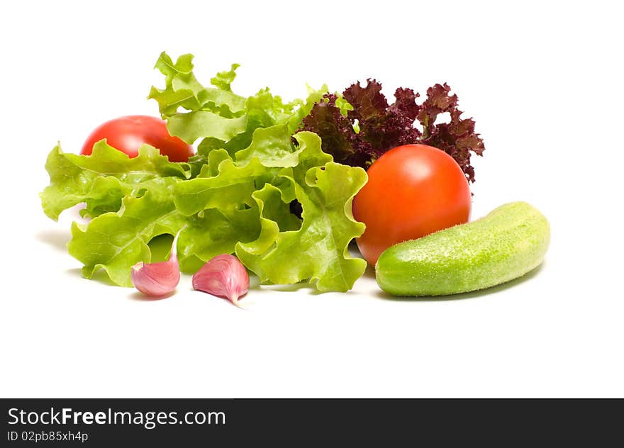 Fresh vegetables it is isolated on a white background. Fresh vegetables it is isolated on a white background.