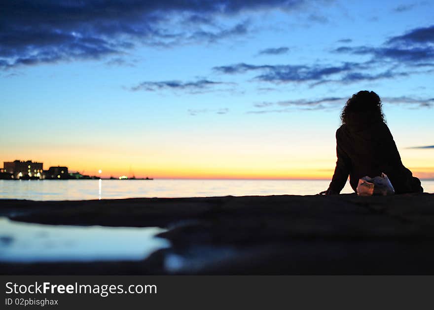 This photo with blue colors was showcased at my personal exhibition held in Trieste, Italy, i like the feeling this image conveys, that is a person that is relaxing in front of the sea at sunset. This photo with blue colors was showcased at my personal exhibition held in Trieste, Italy, i like the feeling this image conveys, that is a person that is relaxing in front of the sea at sunset.