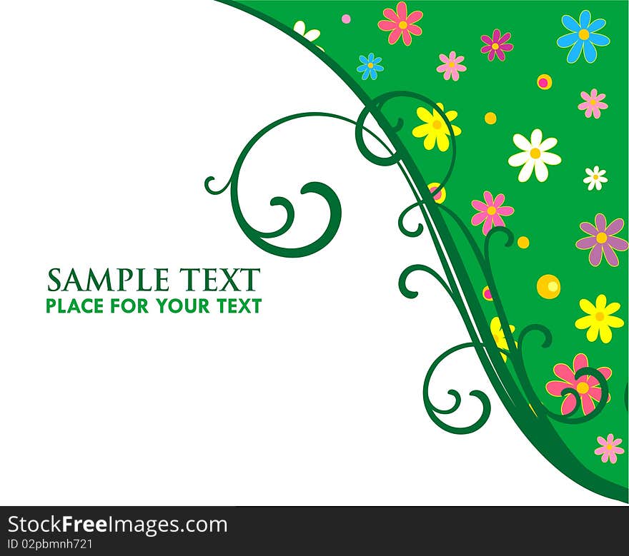 Floral background, colorful illustration