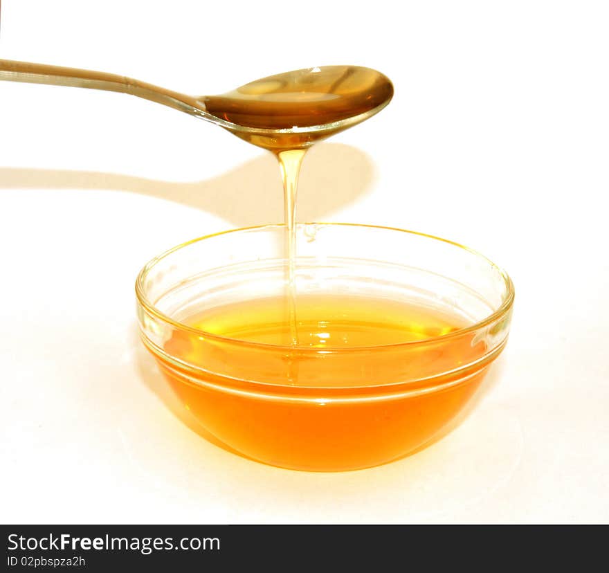 Honey from a spoon