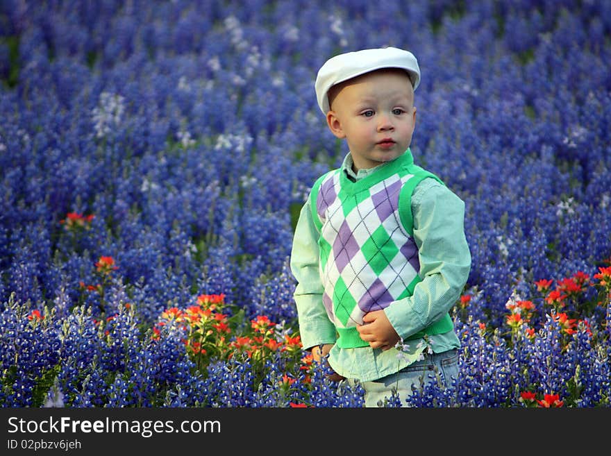 Boy in Bluebonnets