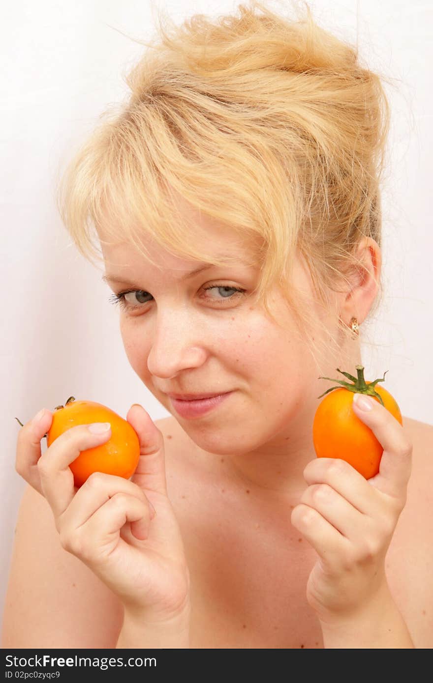 Girl With Tomatos