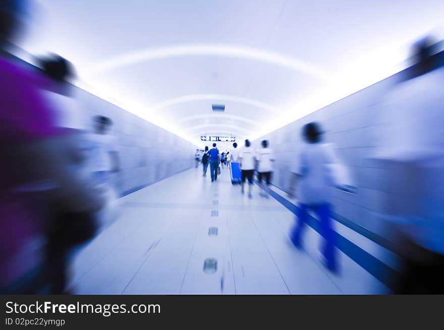 The people in the underground passage Beijing