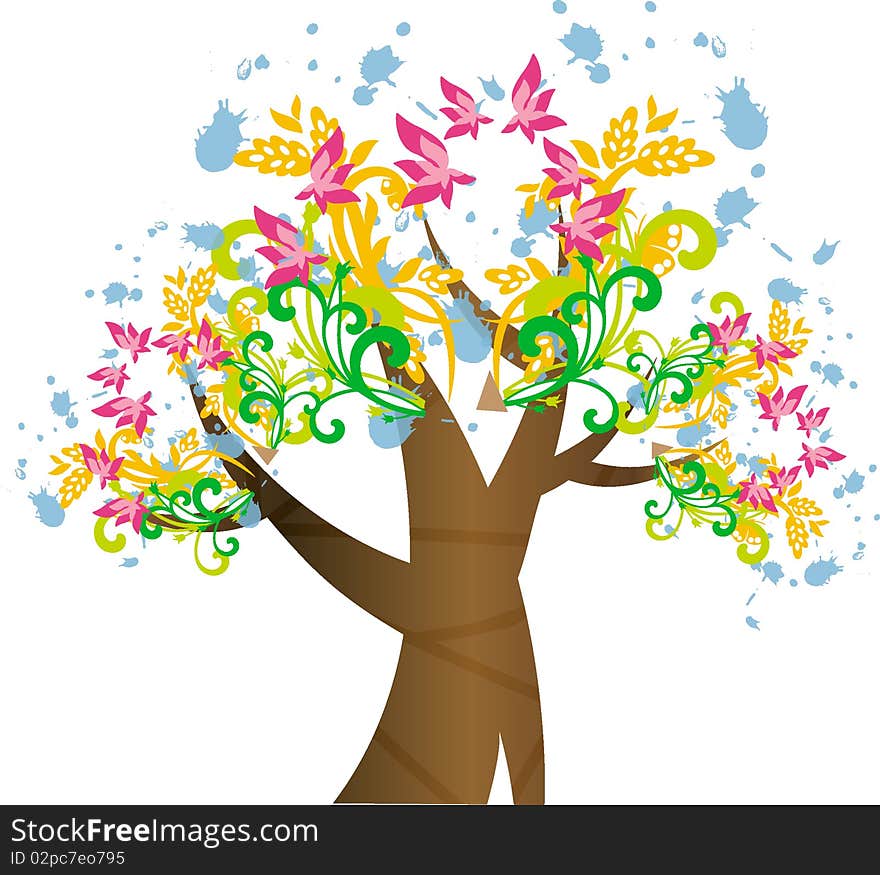 Vector abstract tree