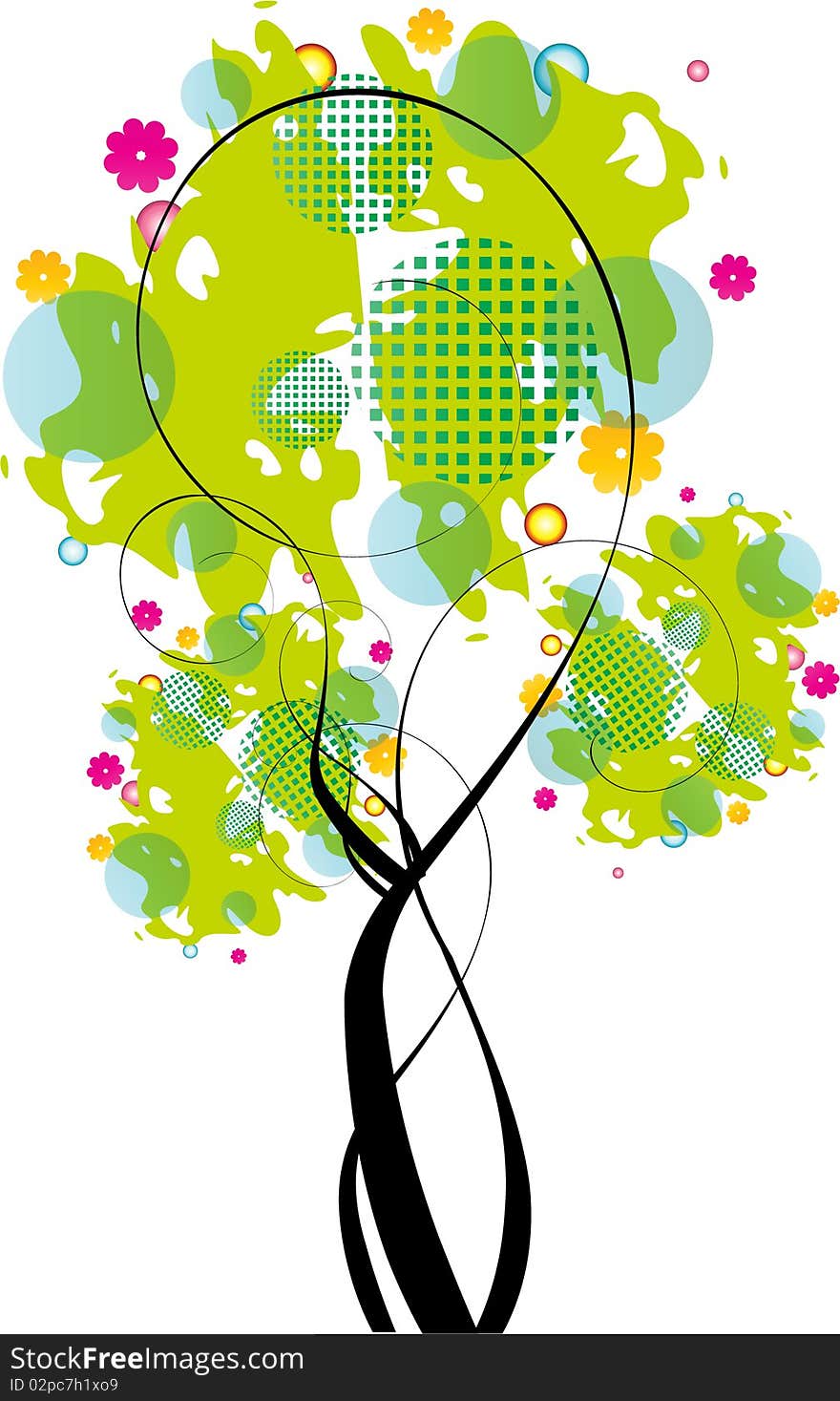 Vector Illustration of abstract tree. Vector Illustration of abstract tree