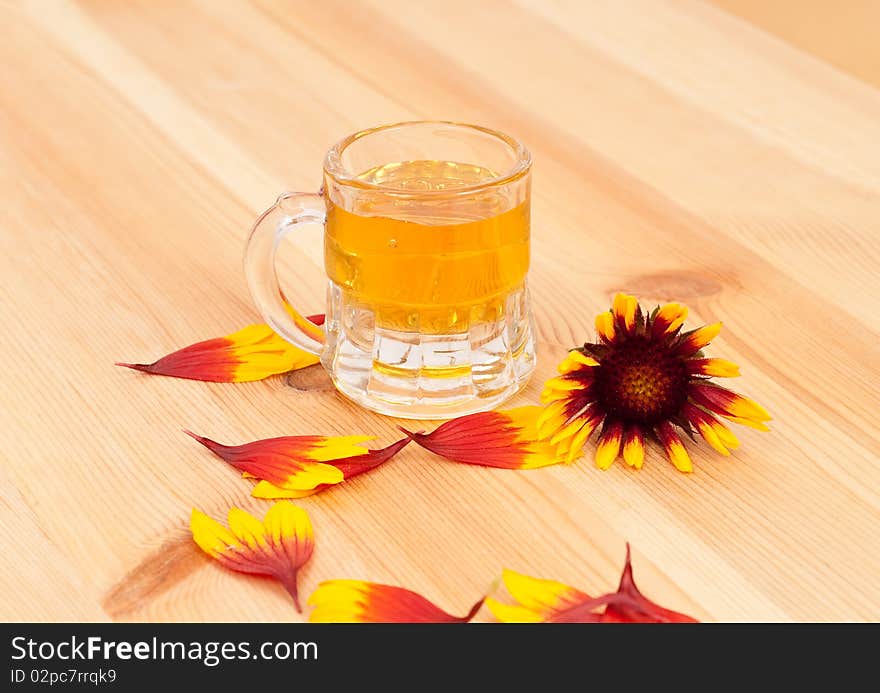 Glass of Honey with Flower Assets. Glass of Honey with Flower Assets