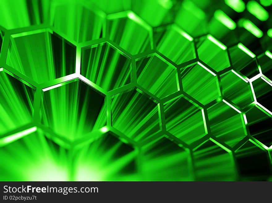 Hexagonal background with deep DOF. Hexagonal background with deep DOF