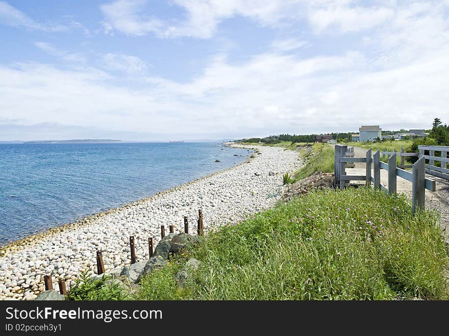 Beach filled with various sizes of gravels. Beach filled with various sizes of gravels.