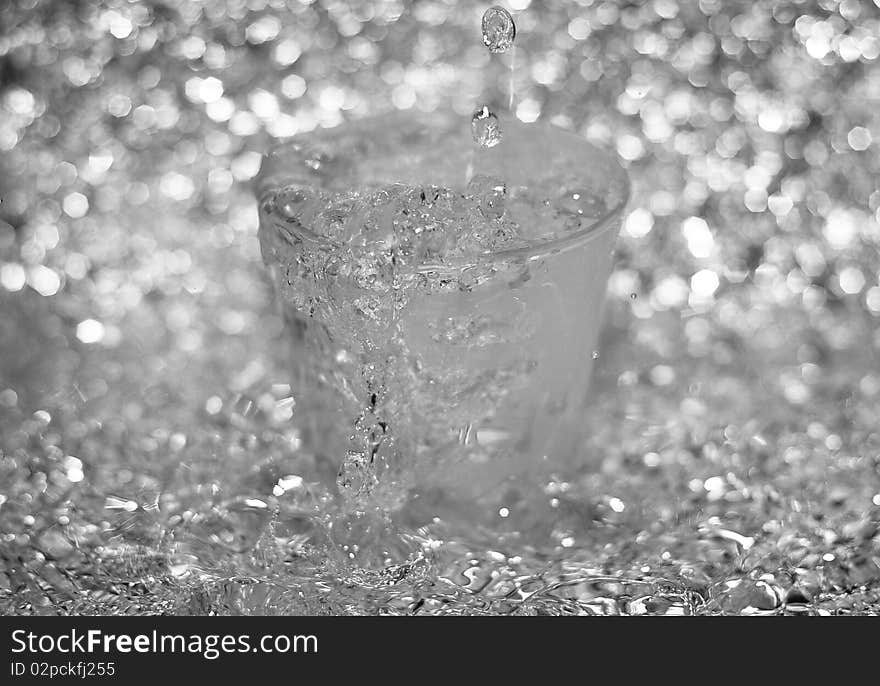 A glass of mineral water