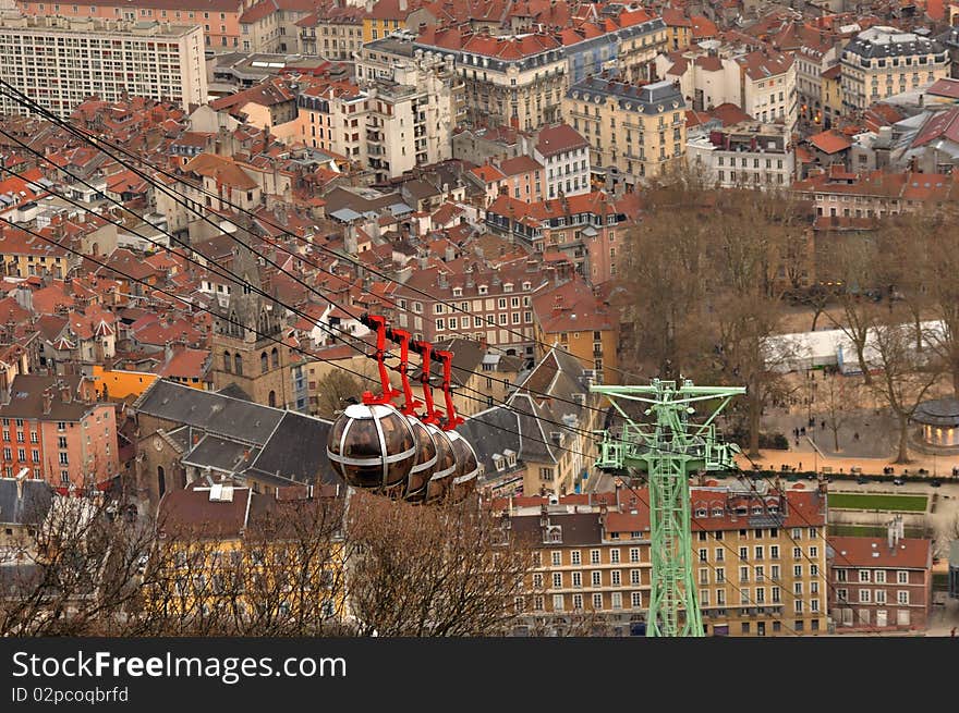 Topview from la Bastille Grenoble, France