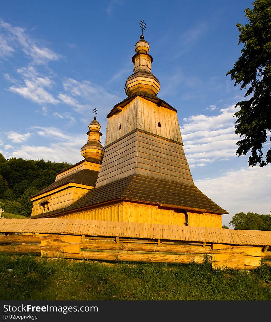 Wooden church in Mirola, Slovakia