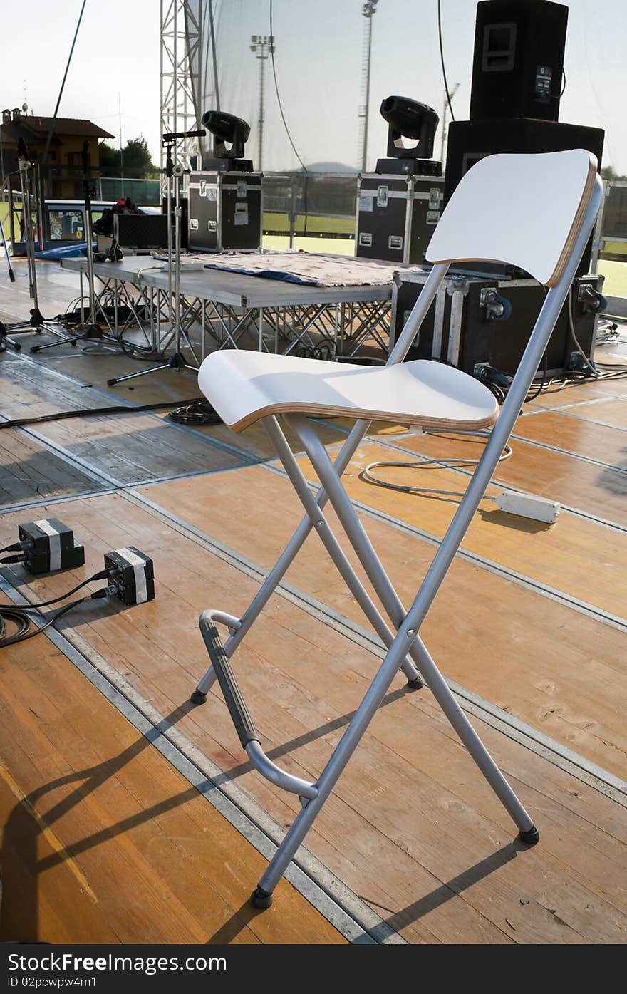 Chair on stage