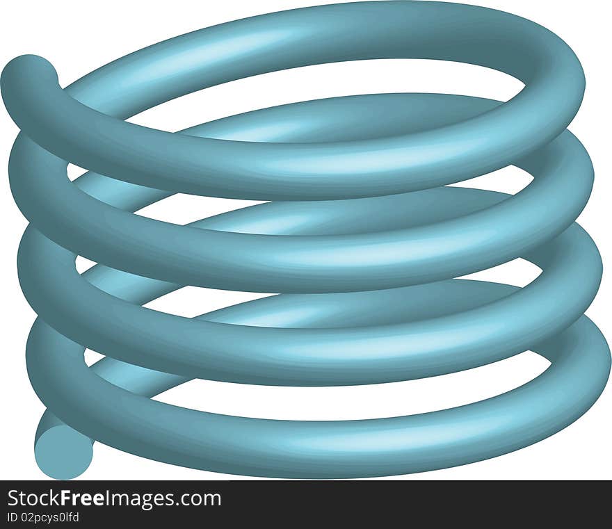 3d illustration of a blue arc. 3d illustration of a blue arc