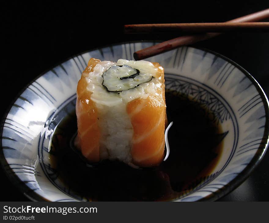 Sushi food on the plate