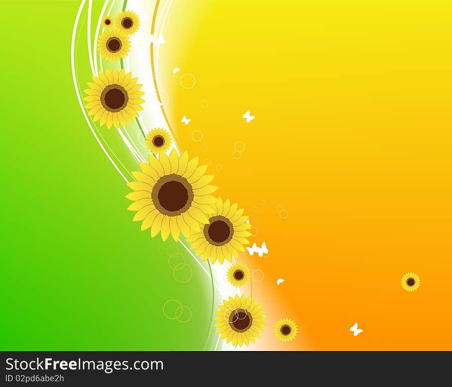 Floral abstract background for your design