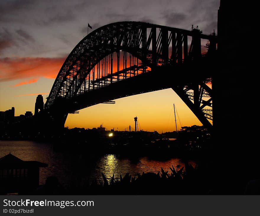 Harbour Bridge at sunset