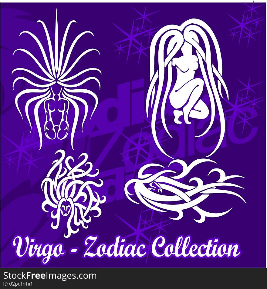 Tribal Zodiac.Collection of zodiac signs. Tribal Zodiac.Collection of zodiac signs.