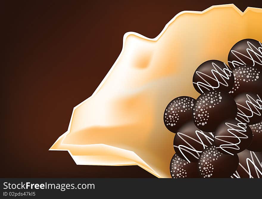 Illustration of a chocolate wallpaper