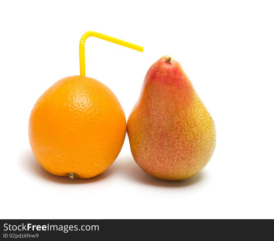 Pear And Orange.