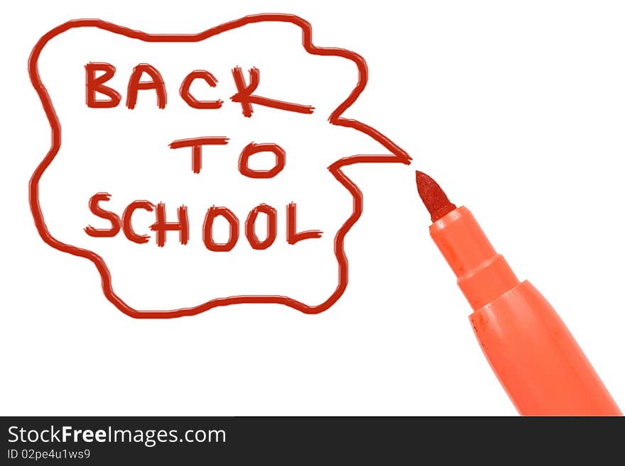 Marker pen writing -back to school