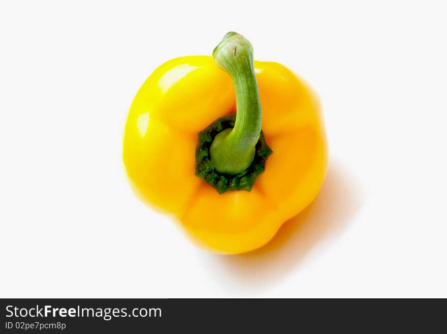 Yellow paprika on white table. Yellow paprika on white table