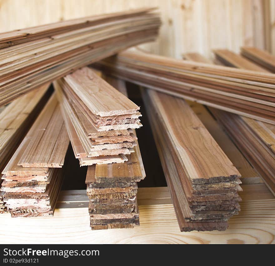 Stack of new wooden boards for new products. Stack of new wooden boards for new products