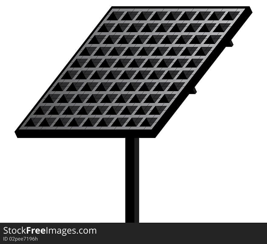 Solar panel isolated on white background