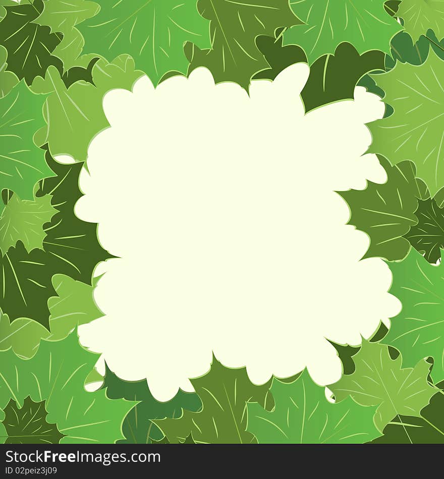 Framework from maple leaves. Vector illustration