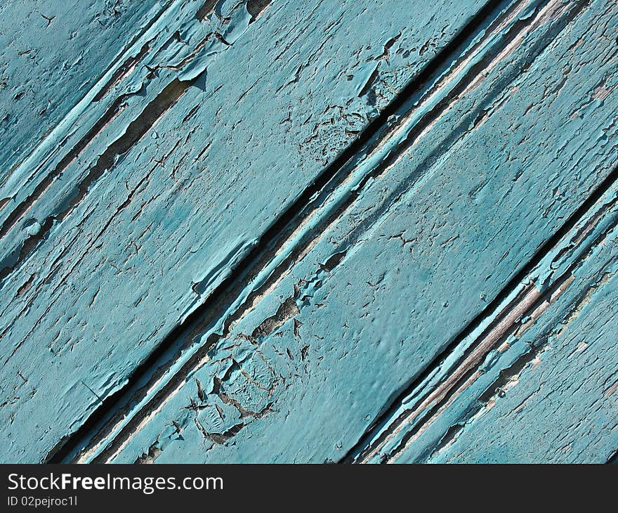 Blue Wooden Fence