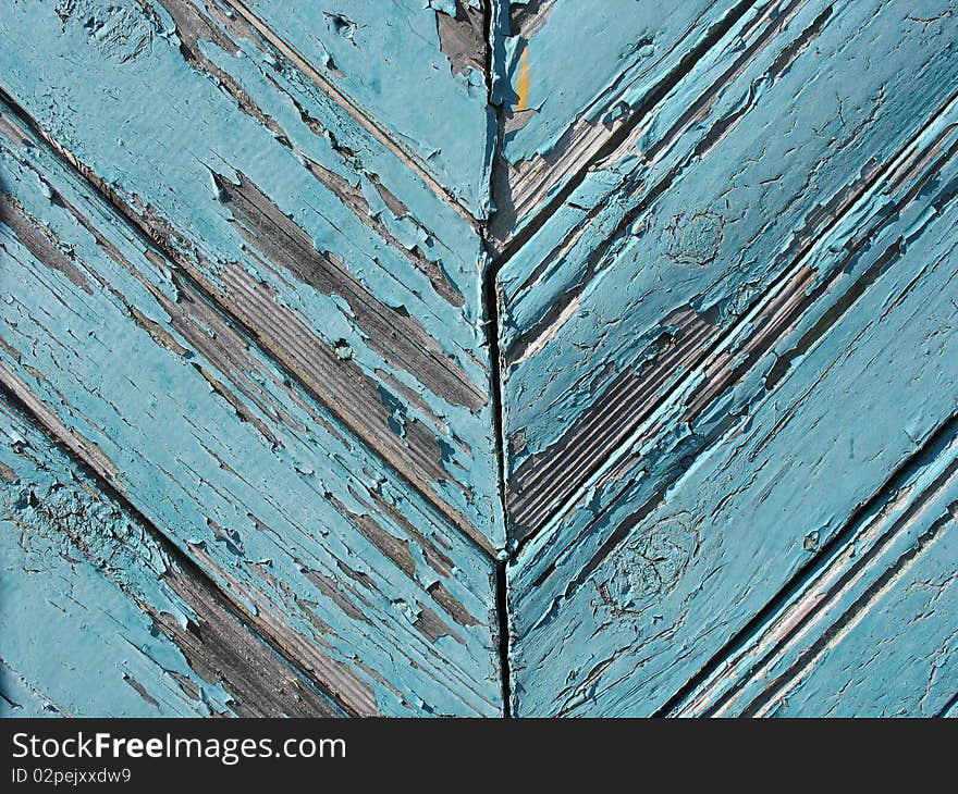 Blue Wooden Fence