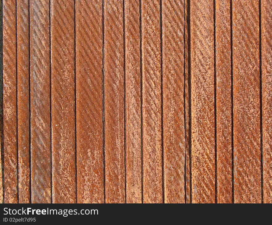 Rusty corrugated metal background texture