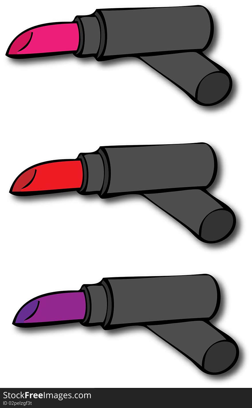 A variety of lipstick colors on a white background.