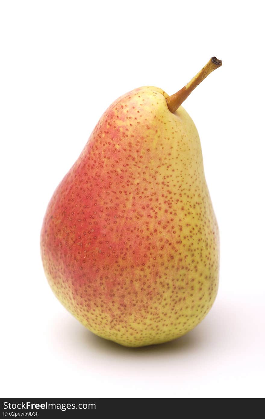 Ripe yellow-red pear