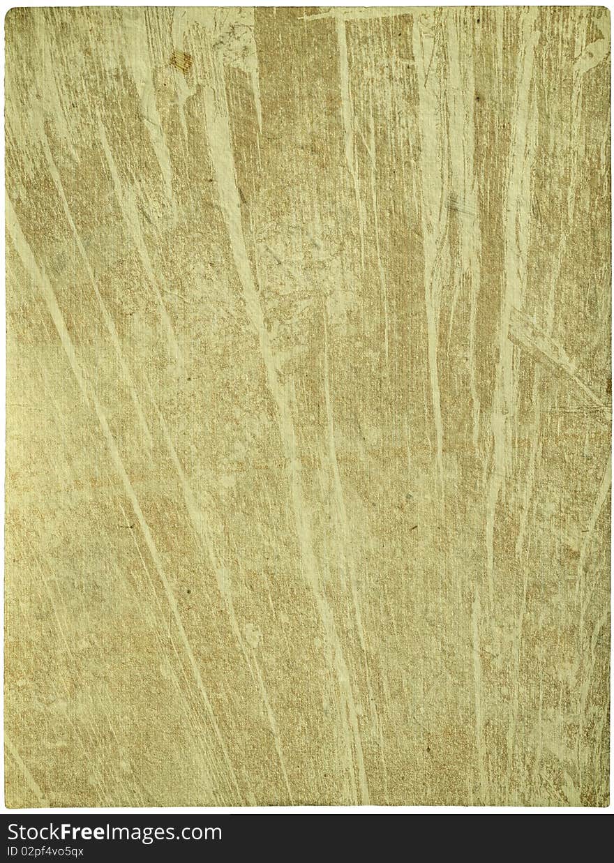 Cracked brown and cream wood style paper isolated