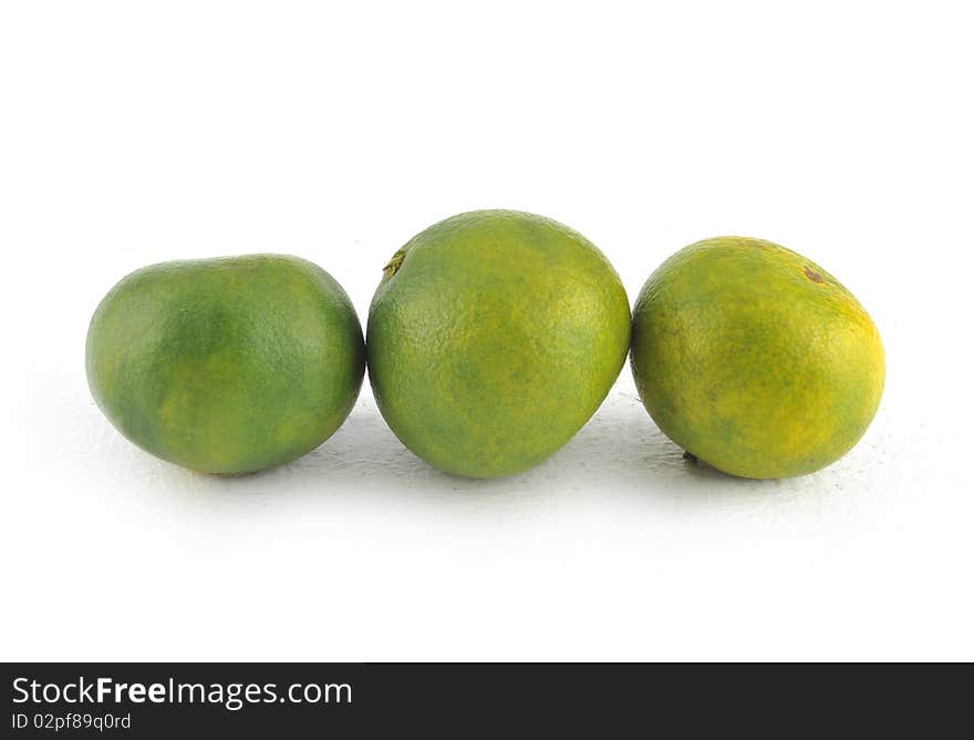 Tangerine isolated on a white background prepared