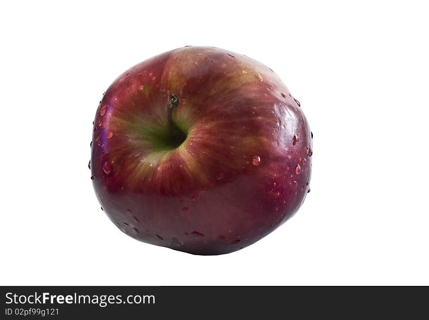 Red apple isolated on the white