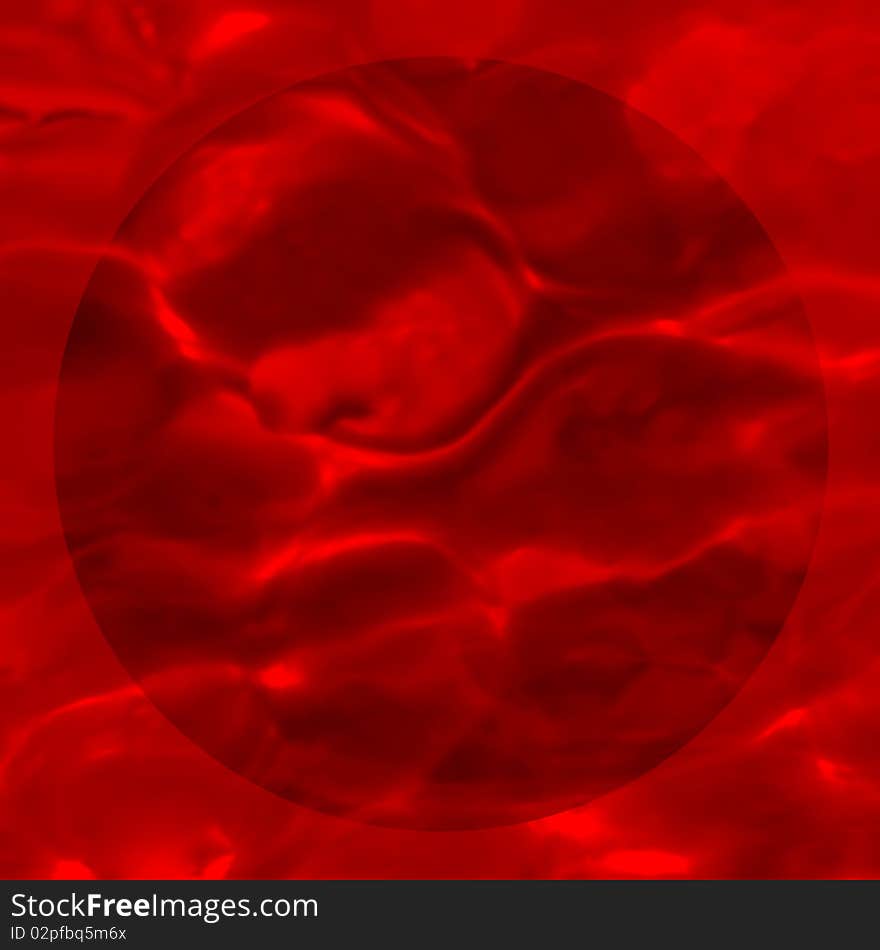 An abstract of a red background with a darker round centre. An abstract of a red background with a darker round centre