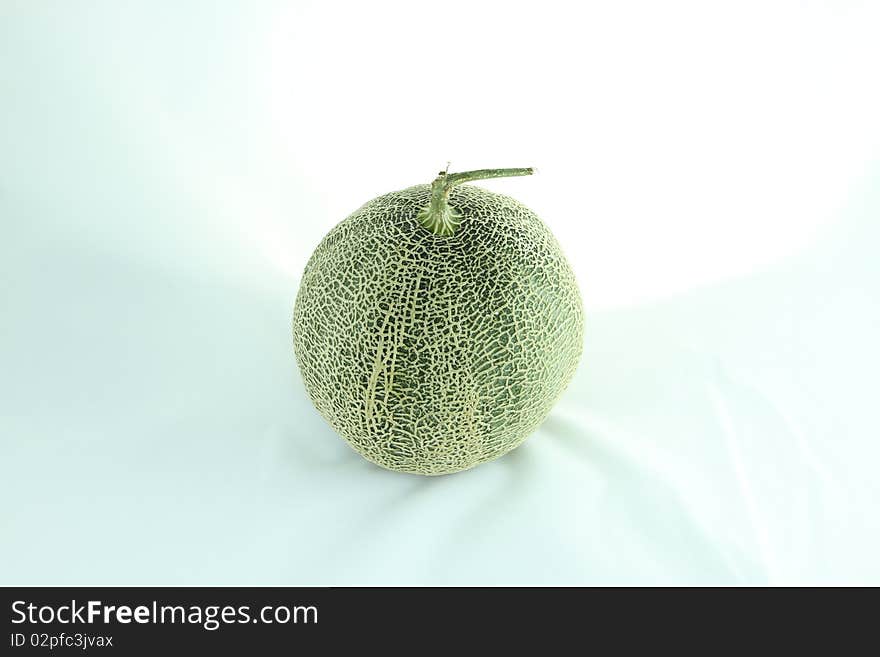 Orange cantaloupe melon isolated on white background