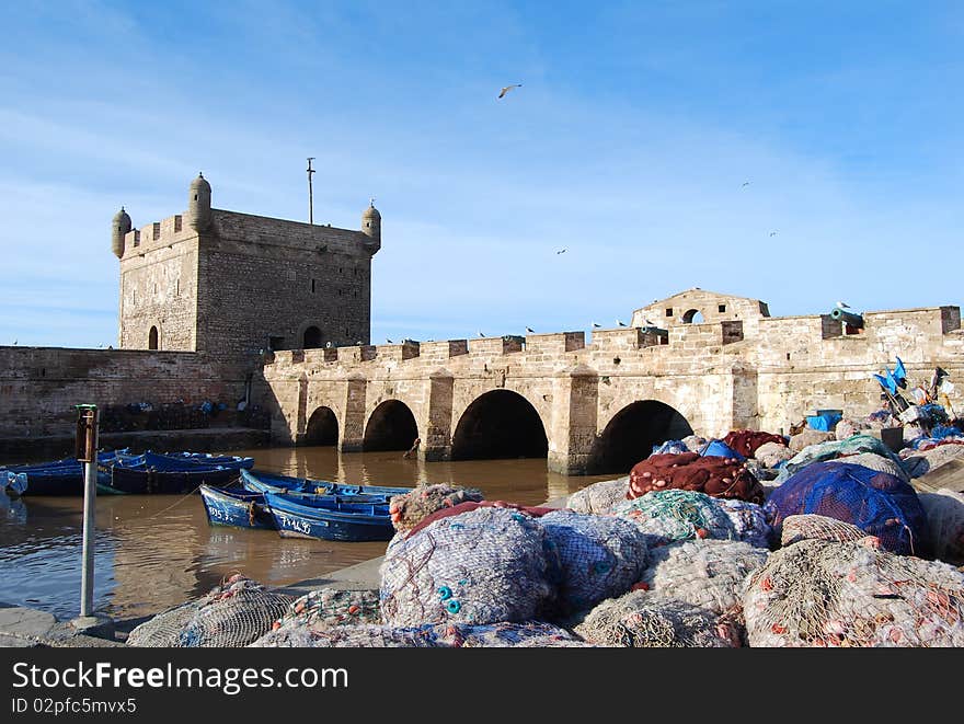 A thousand years old port in the middle of the medina.